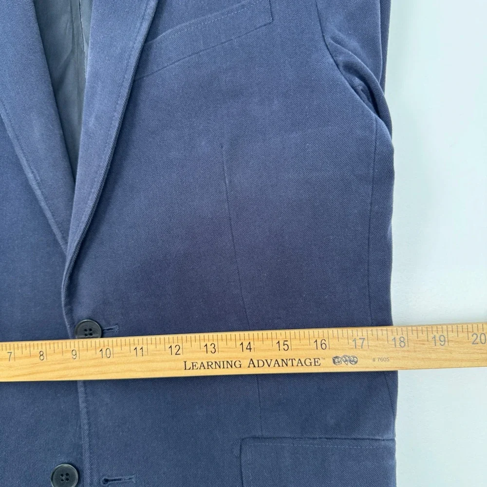 Banana Republic Mens Navy Blue Cotton Slim Fit Blazer Sport Coat 38R 581216